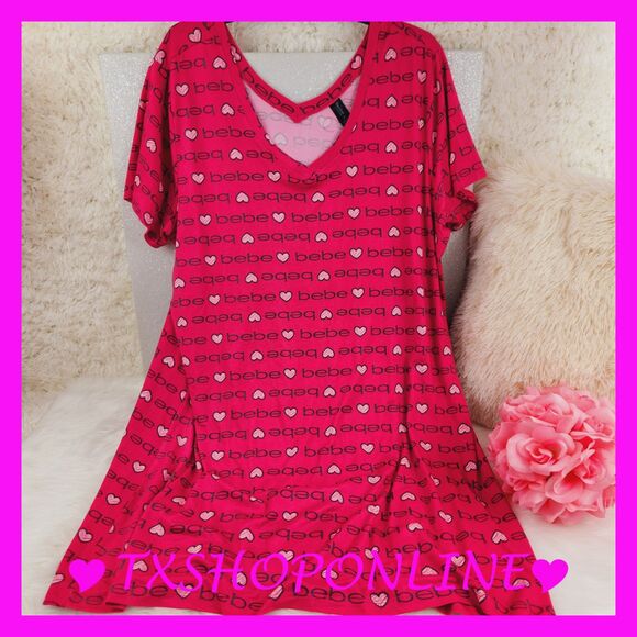 💗👗Bebe sleepwear plus size sleepshirt👗 💗NWT - Picture 1 of 3